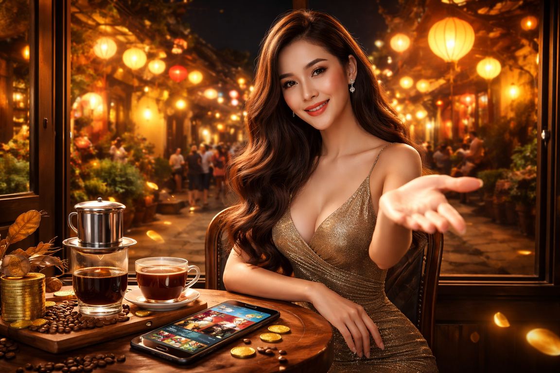 Không gian cà phê Hội An gợi bối cảnh người dùng Việt tìm hiểu casino và cá cược